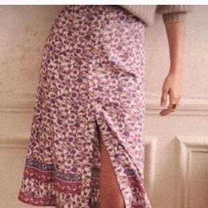 Sezane flowy floral skirt in size 36.